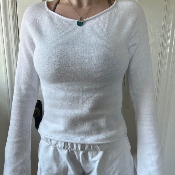 PacSun Wide Neck Flare Sleeves Sweater - Picture 2 of 5